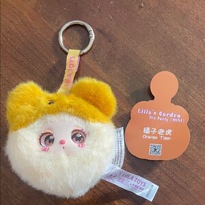Lilia’s Garden Tea Party Mini Orange Tiger Plush Keychain
